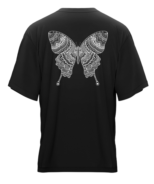 Butterfly - Black & White - Premium 240gsm French Terry