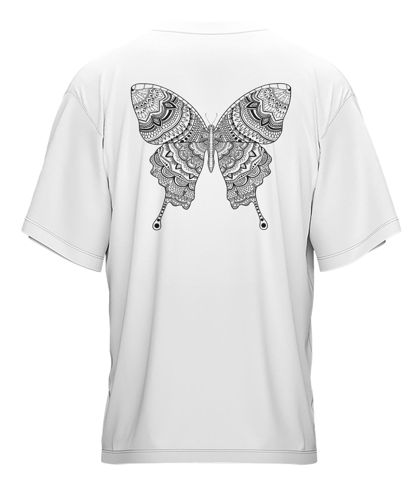 Butterfly - Black & White - Premium 240gsm French Terry