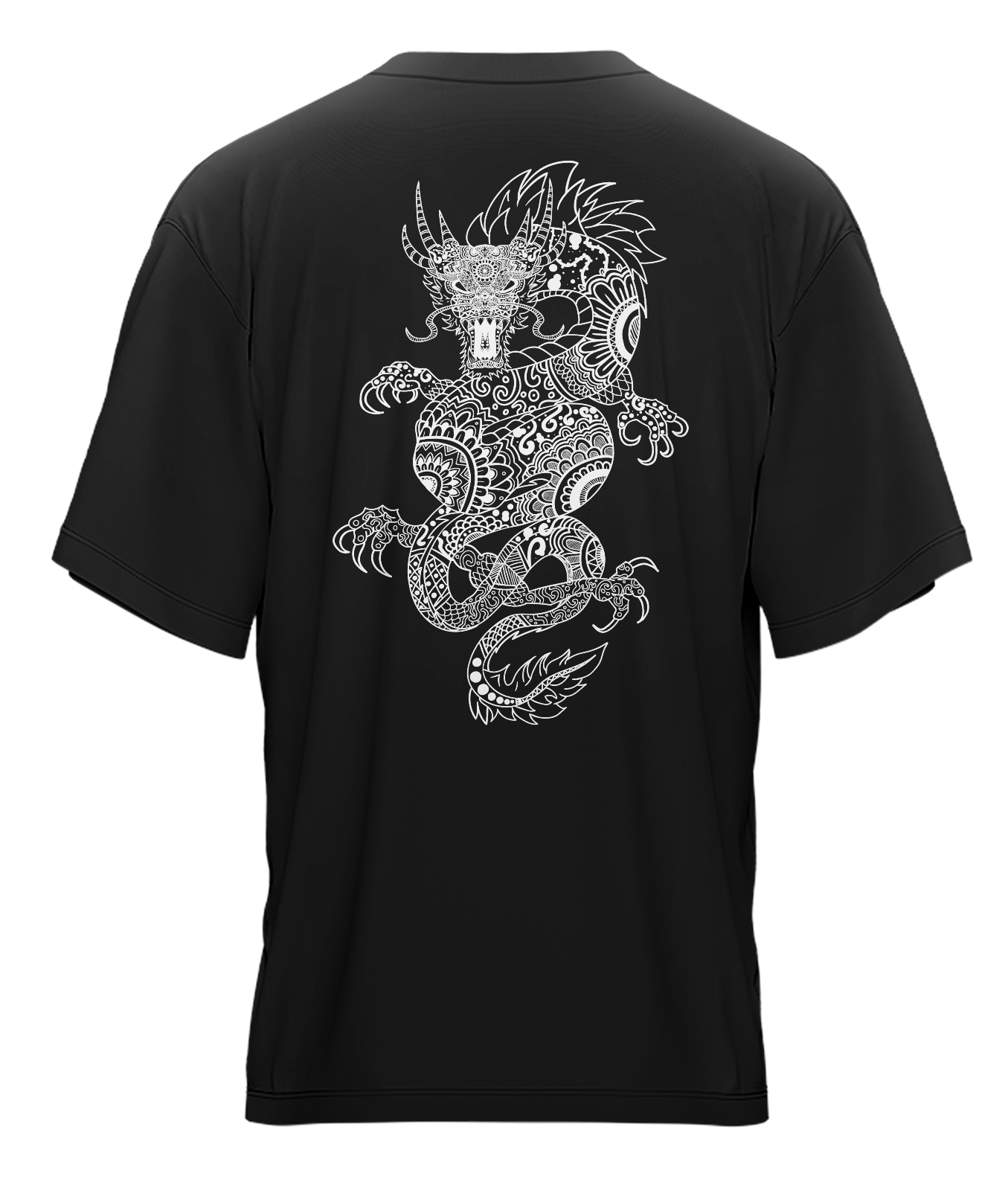 Dragon - Black & White - Premium 240gsm French Terry