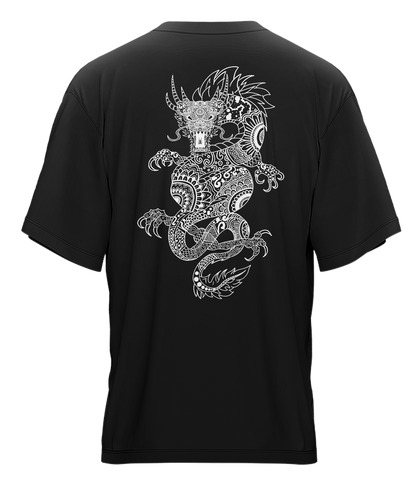 Dragon - Black & White - Premium 240gsm French Terry