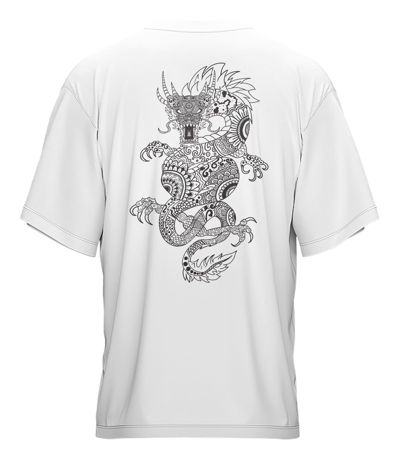Dragon - Black & White - Premium 240gsm French Terry