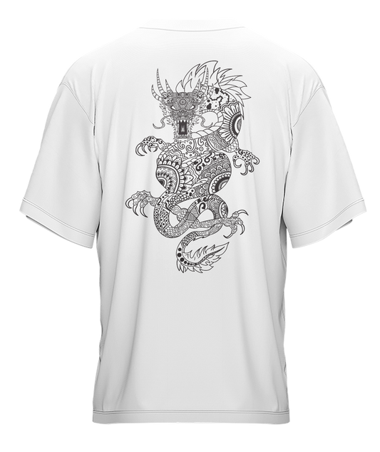 Dragon - Black & White - Premium 240gsm French Terry