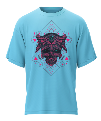 Skull - Fantasy - 240gsm French Terry Oversized T-shirts, Biowashed