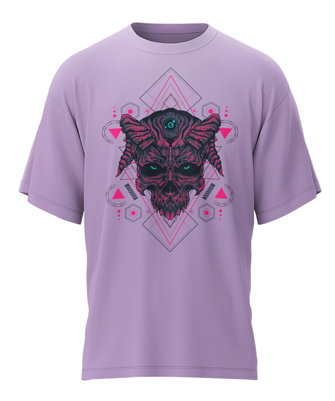 Skull - Fantasy - 240gsm French Terry Oversized T-shirts, Biowashed