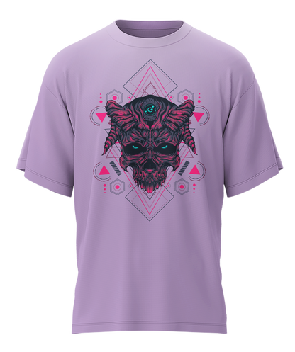 Skull - Fantasy - 240gsm French Terry Oversized T-shirts, Biowashed