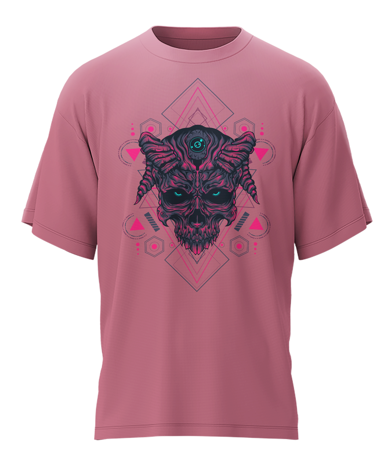 Skull - Fantasy - 240gsm French Terry Oversized T-shirts, Biowashed