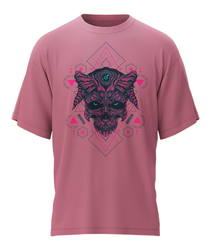Skull - Fantasy - 240gsm French Terry Oversized T-shirts, Biowashed
