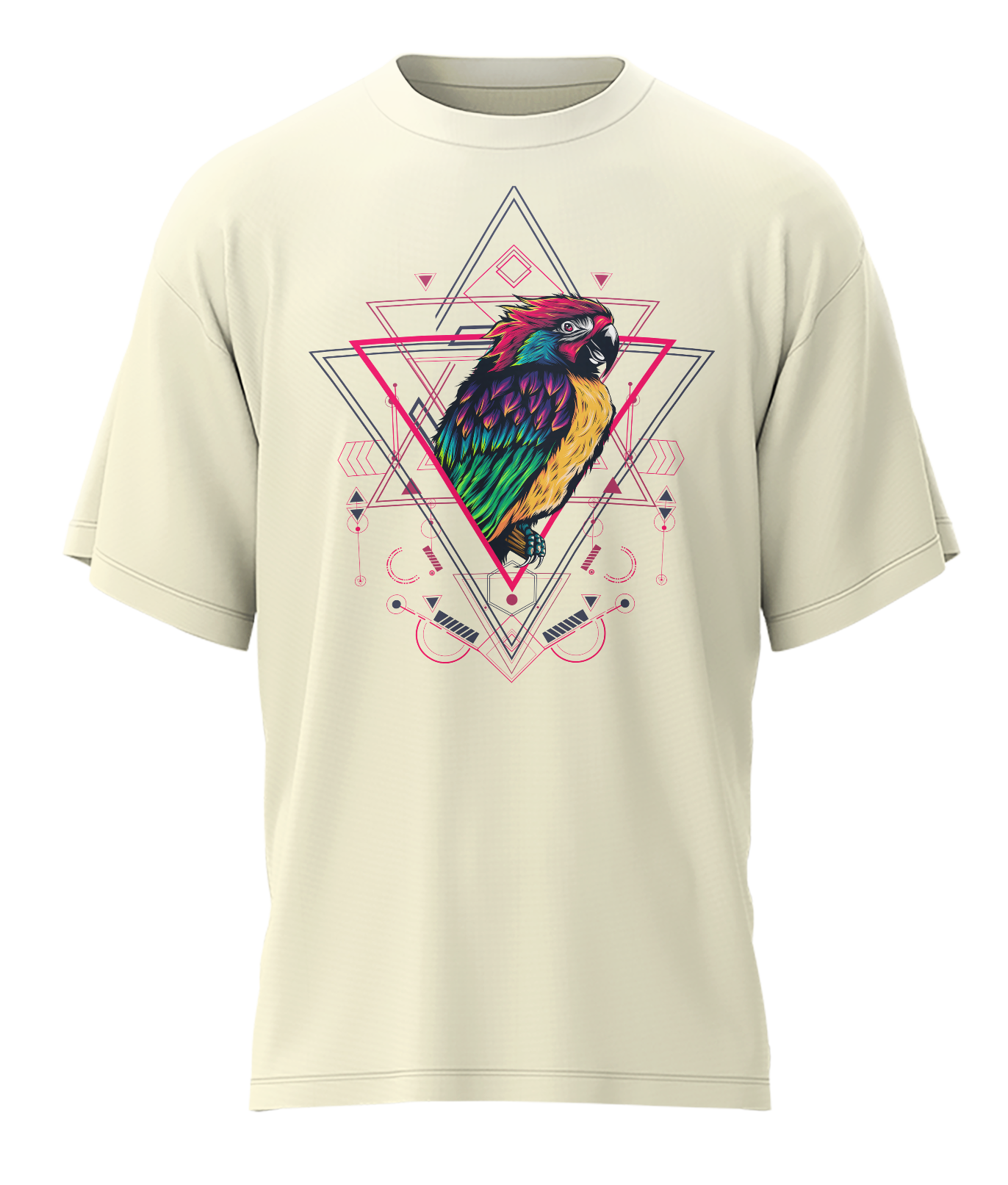 Parrot - Fantasy - 240gsm French Terry Oversized T-shirts, Biowashed