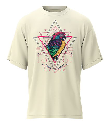 Parrot - Fantasy - 240gsm French Terry Oversized T-shirts, Biowashed
