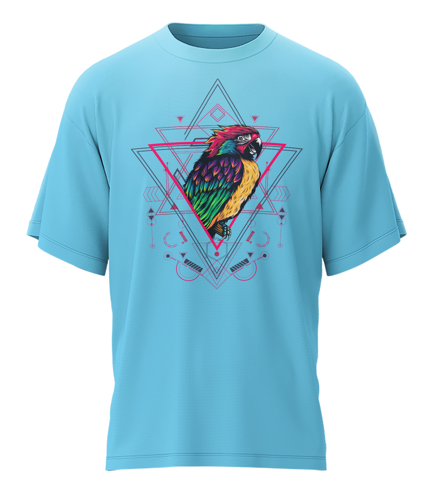 Parrot - Fantasy - 240gsm French Terry Oversized T-shirts, Biowashed
