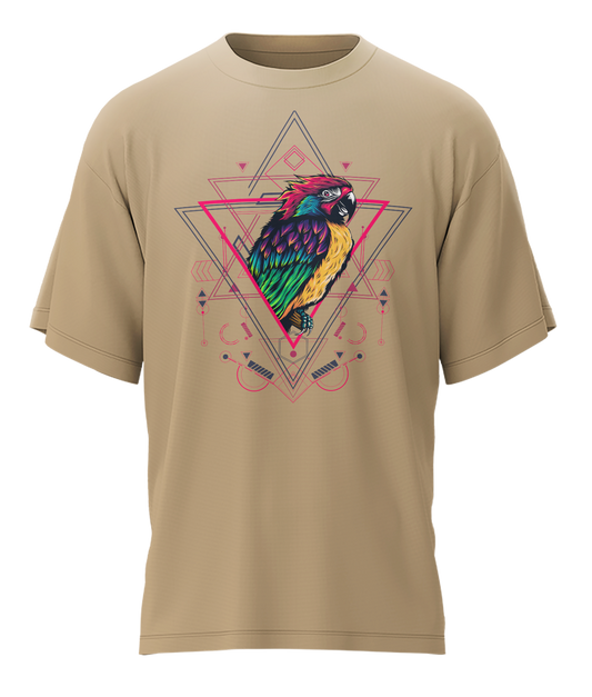 Parrot - Fantasy - 240gsm French Terry Oversized T-shirts, Biowashed