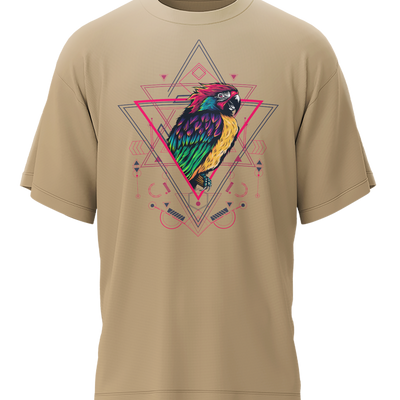 Parrot - Fantasy - 240gsm French Terry Oversized T-shirts, Biowashed