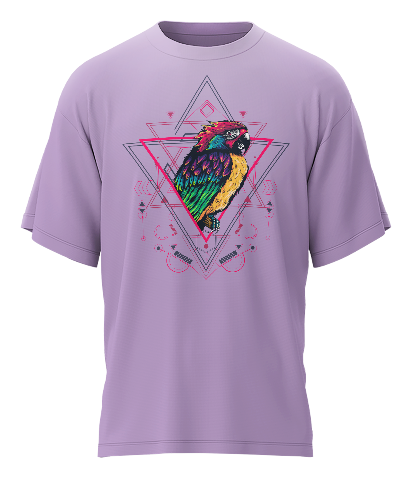 Parrot - Fantasy - 240gsm French Terry Oversized T-shirts, Biowashed