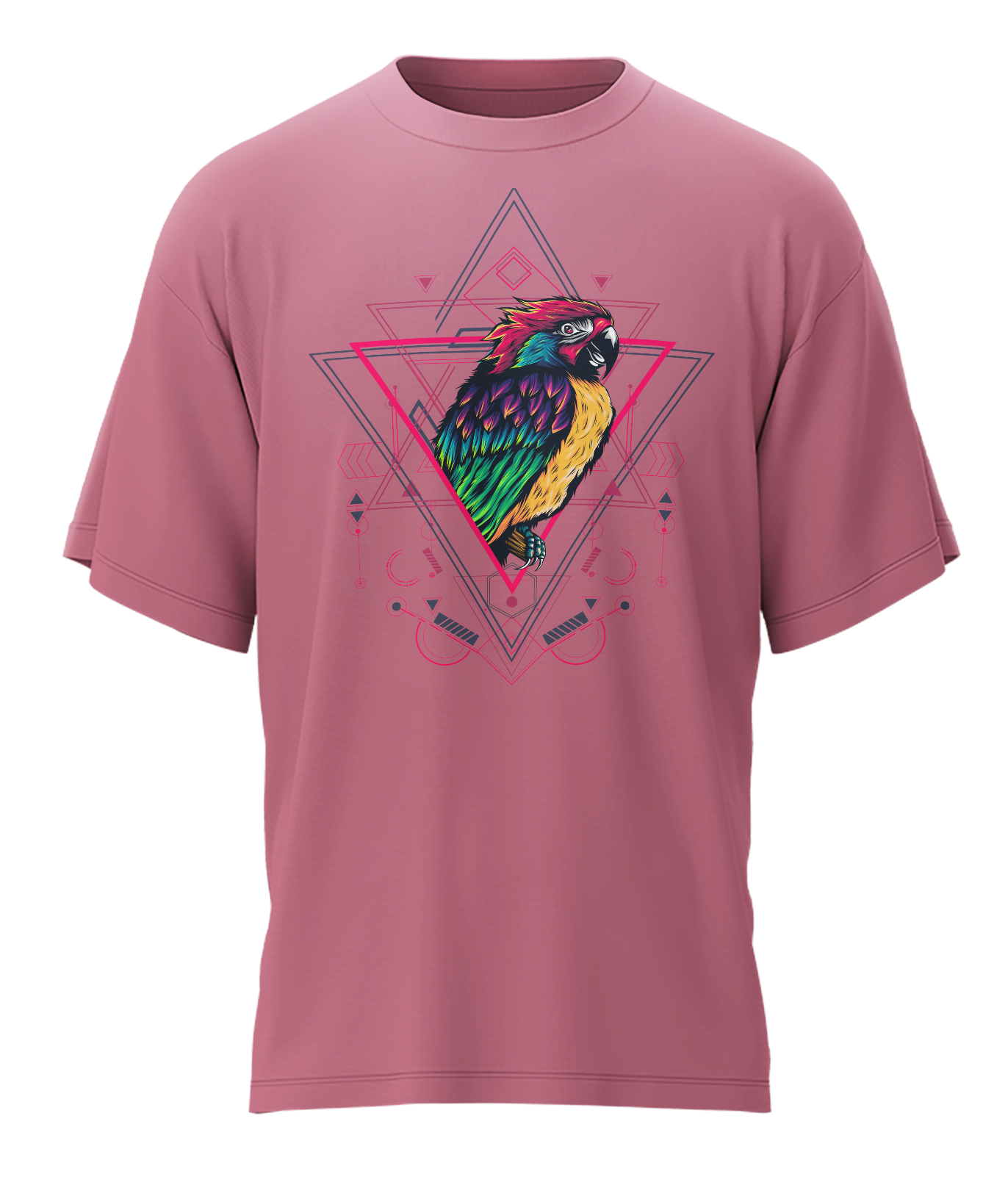Parrot - Fantasy - 240gsm French Terry Oversized T-shirts, Biowashed