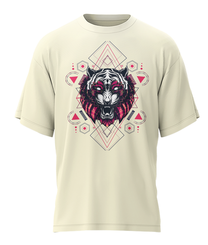 Tiger - Fantasy - 240gsm French Terry Oversized T-shirts, Biowashed