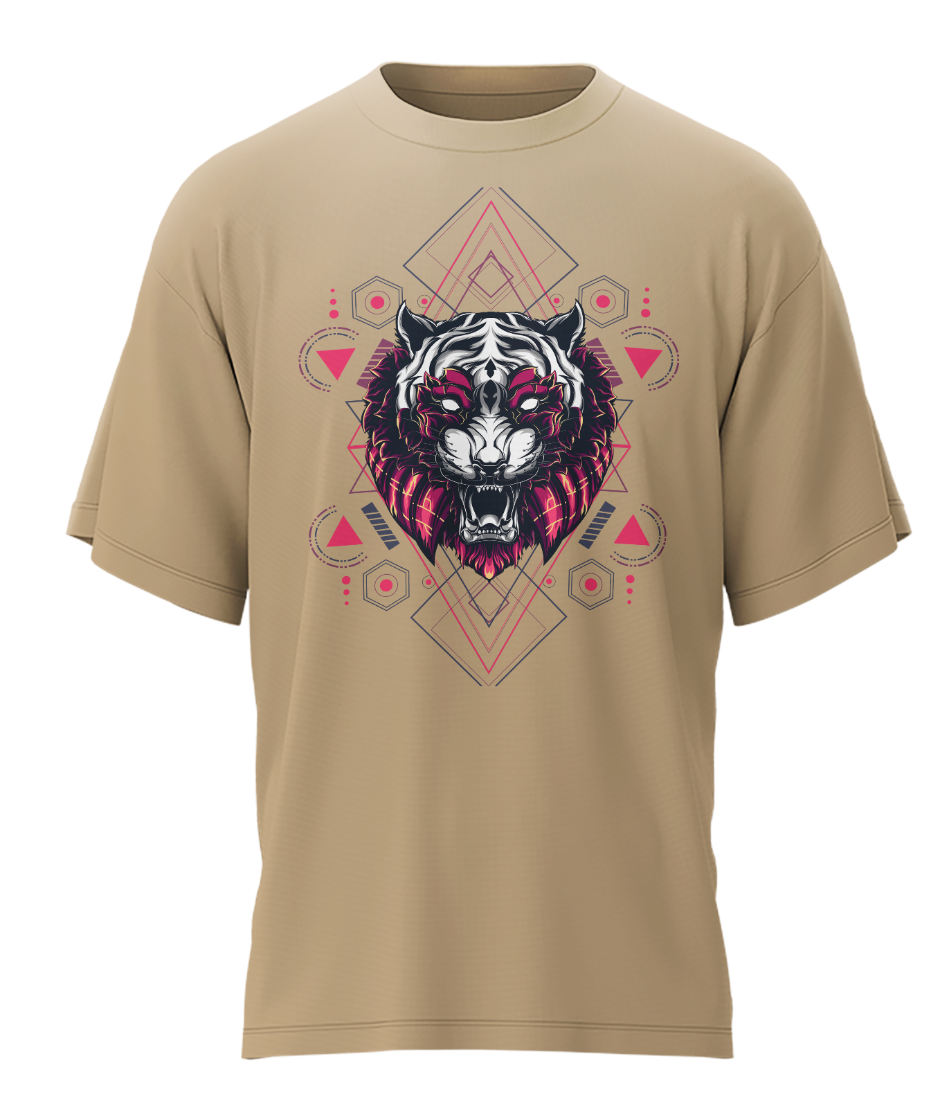 Tiger - Fantasy - 240gsm French Terry Oversized T-shirts, Biowashed