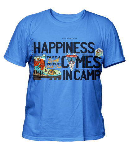 Camping - Travel - Premium 200gsm Cotton Regular T-shirts, Biowashed
