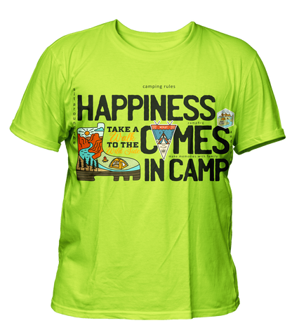 Camping - Travel - Premium 200gsm Cotton Regular T-shirts, Biowashed