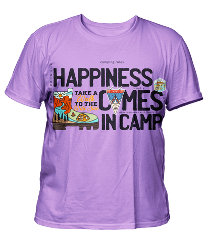 Camping - Travel - Premium 200gsm Cotton Regular T-shirts, Biowashed